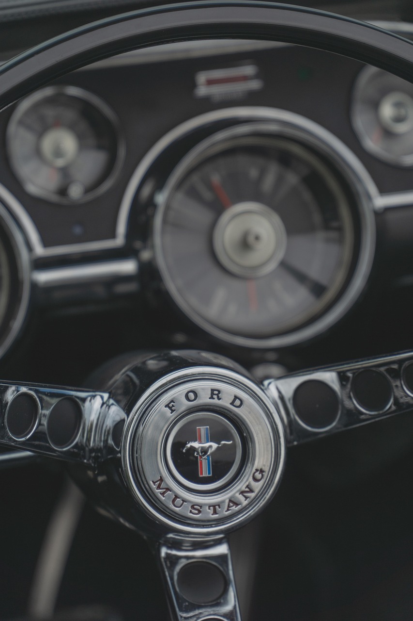 steering wheel, auto, car, vehicle, automobile, automotive, old, retro, car wallpapers, vintage, classic, ford mustang